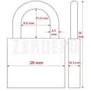 ABUS TITALIUM 727/20 Twins 2 db-os egyforma kulcsos mini lakat szett