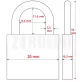   ABUS TITALIUM 727/20 Twins 2 db-os egyforma kulcsos mini lakat szett