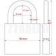   ABUS TITALIUM 727/30 Twins 2 db-os egyforma kulcsos lakat szett