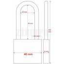 ABUS TITALIUM 727/40 HB63 Hosszúkengyelű lakat (64TI/40 HB63)