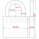 ABUS 727/45 TITALIUM lakat (64TI/45)
