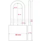   ABUS TITALIUM 727/50 HB80 Hosszúkengyelű lakat (64TI/50 HB80)