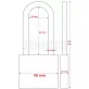   ABUS TITALIUM 727/40 HB63 KA (64TI/40 HB63 KA) 6416 Egyforma kulcsos hosszúkengyelű lakat