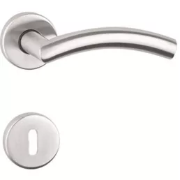   MAESTRO Design Arco Pro körrozettás ajtókilincs garnitúra (inox, kulcslyukas)