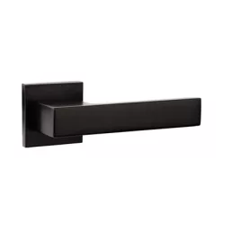   MAESTRO Design Basic Delta négyzetrozettás ajtókilincs garnitúra (fekete, kulcslyukas)