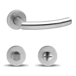   MAESTRO Design Gino Comfort körrozettás ajtókilincs garnitúra (inox, toalett)