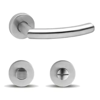   MAESTRO Design Gino Comfort körrozettás ajtókilincs garnitúra (inox, toalett)