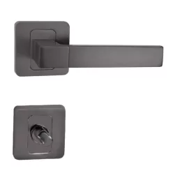   MAESTRO Basic Florida négyzetrozettás ajtókilincs garnitúra (antracit, toalett)
