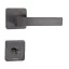 MAESTRO Basic Florida négyzetrozettás ajtókilincs garnitúra (antracit, toalett)