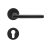 MAESTRO Basic Daniela körrozettás ajtókilincs garnitúra (fekete, cilinderes)