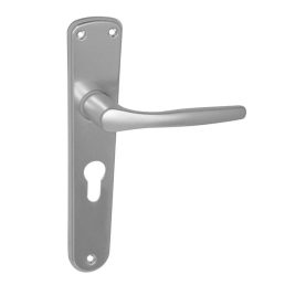   MAESTRO Christie hosszúcímes ajtókilincs garnitúra (F1 aluminium, 55 mm, cilinderes)