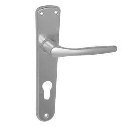   MAESTRO Christie hosszúcímes ajtókilincs garnitúra (F1 aluminium, 90 mm, cilinderes)