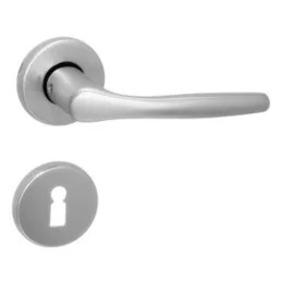   MAESTRO Christie körrozettás ajtókilincs garnitúra (F1 aluminium, kulcslyukas)