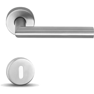   MAESTRO Design Thema Pro körrozettás ajtókilincs garnitúra (inox, kulcslyukas)