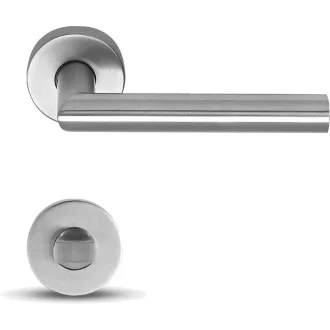   MAESTRO Design Thema Pro körrozettás ajtókilincs garnitúra (inox, toalett)