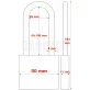   ABUS TITALIUM 727/50 HB 60-150 KA (64TI/50 HB 60-150) 6511 Egyforma kulcsos állítható kengyelű lakat