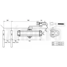 ABUS DC10223 S (AC4223) karos ajtócsukó / ajtó behúzó 40-60 kg EN 2-3 (ezüst, komplett)