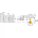 ABUS 2110 W Gombos másodzár (fehér)