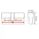 ABUS D45 Fúrt kulcsos zárbetét 45/45