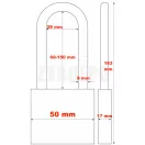 ABUS TITALIUM 727/50 HB 60-150 Állítható kengyelű lakat (64TI/50 HB 60-150)