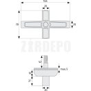 ABUS 2420 W Ablakzár kétszárnyú ablakokhoz (fehér)