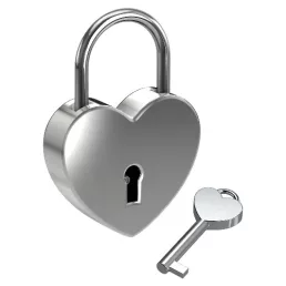   BASI - Heart Lock Garavírozható ezüst szív lakat / Szerelemlakat