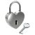 BASI - Heart Lock Garavírozható ezüst szív lakat / Szerelemlakat