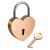 BASI - Heart Lock Garavírozható rozé arany szív lakat / Szerelemlakat