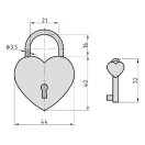 BASI - Heart Lock Garavírozható rozé arany szív lakat / Szerelemlakat