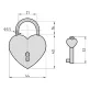   BASI - Heart Lock Garavírozható rozé arany szív lakat / Szerelemlakat