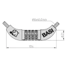 BASI ZR 313 Számzáras, kábeles kerékpárzár (65 cm)