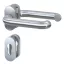 BASI - ZB 3150 PZ rozettás kilincs garnitúra bejárati ajtóhoz (inox)