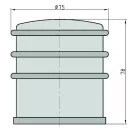 BASI BTS 21 75 tömb ajtóütköző (nikkel)