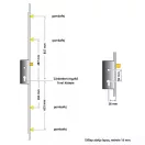ROTO H600 4V 28/92/16 többpontos zár (kilincsműködtetésű, gombafejes)
