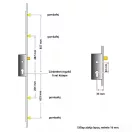 ROTO H600 4V 35/92/16 többpontos zár (kilincsműködtetésű, gombafejes)