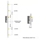 ROTO H600 4V 55/92/16 többpontos zár (kilincsműködtetésű, gombafejes)