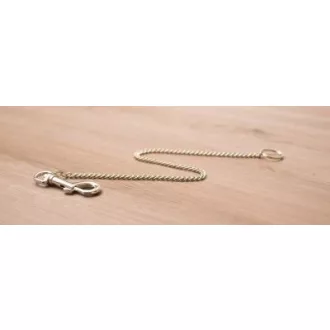 Nikkelezett láncos karabiner (közepes)