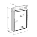 SILMEC 10015 utcai postaláda (INOX)