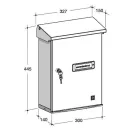 SILMEC Serenissima 10017 utcai postaláda (INOX, újságtartóval is rendelhető)