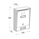 SILMEC 10202.84 univerzális postaláda (fekete)
