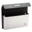 SILMEC 41­515.84 szórólaptartó / reklámanyag tartó (fekete-inox)