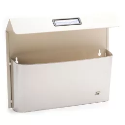   SILMEC 41­515.9001 szórólaptartó / reklámanyag tartó (fehér-inox)