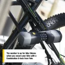 YALE YCUL2/13/230/1 Számzáras kerékpár U lakat + tartó