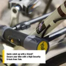 YALE YUL2C/13/230/1 Kerékpár U lakat + tartó + hurokkábel