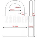 ELZETT 2048/45 Tutius lakat (3 db kulccsal)