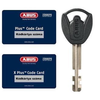 Kulcsmásolás kódkártya alapján ABUS Plus vagy X-Plus