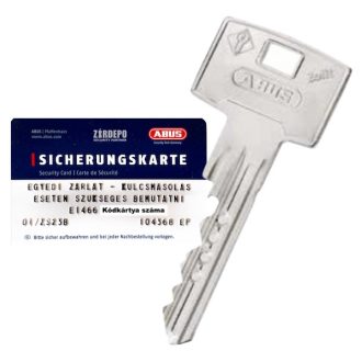   Kulcsmásolás kódkártya alapján ABUS Zolit 2000 zárbetéthez