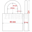 ABUS 57/45 Touch - Ujjlenyomatos lakat