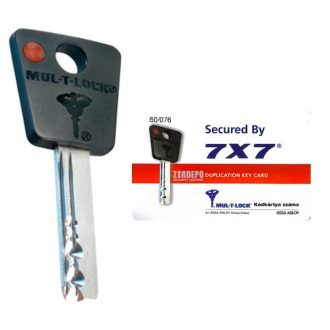   Kulcsmásolás kódkártya alapján Mul-T-Lock 7x7 zárbetéthez és lakathoz