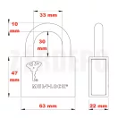 MUL-T-Lock MTL™600 (Interactive®+) C-10 Prémium biztonsági lakat (kivehető kengyeles)